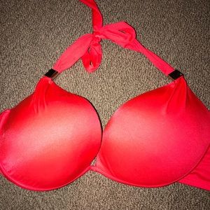 Bright red Victoria’s Secret swim suit